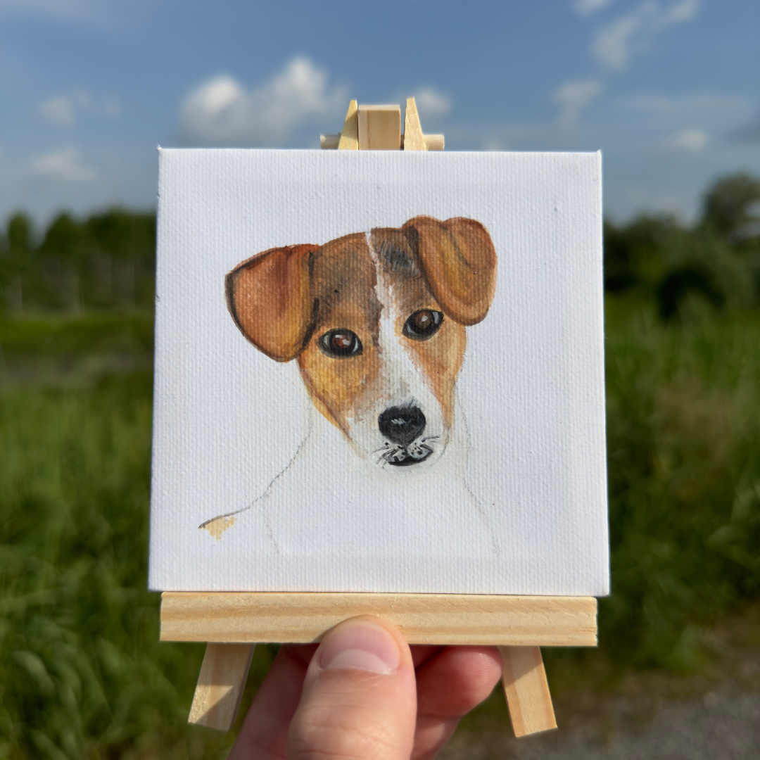 Quadretto personalizzabile con il ritratto del vostro animale domestico.