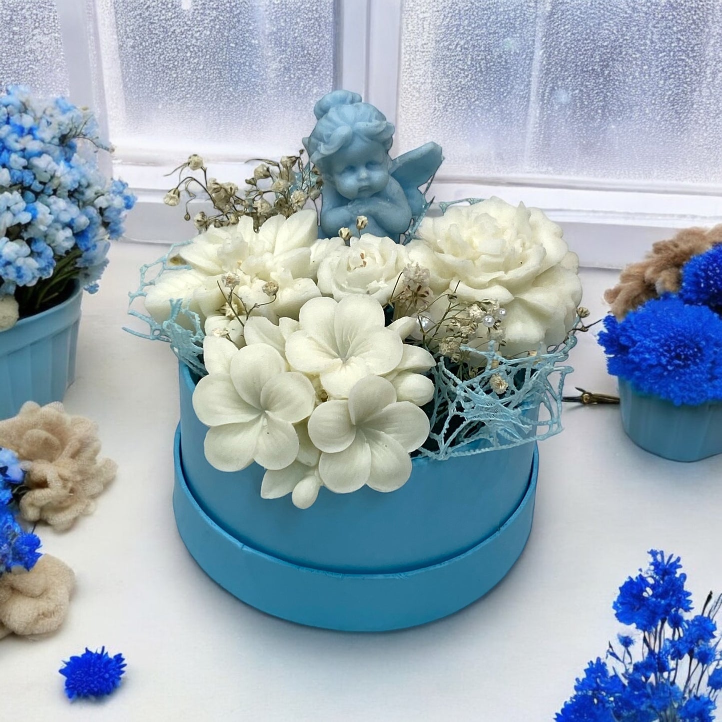 Mini Bouquet Di Candele In Cera Di Soia
