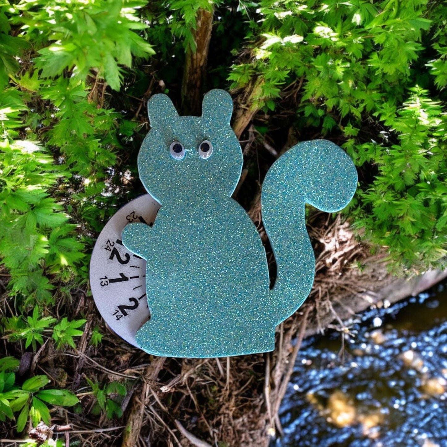 Disco orario a forma di scoiattolo simpatico, personalizzabile.