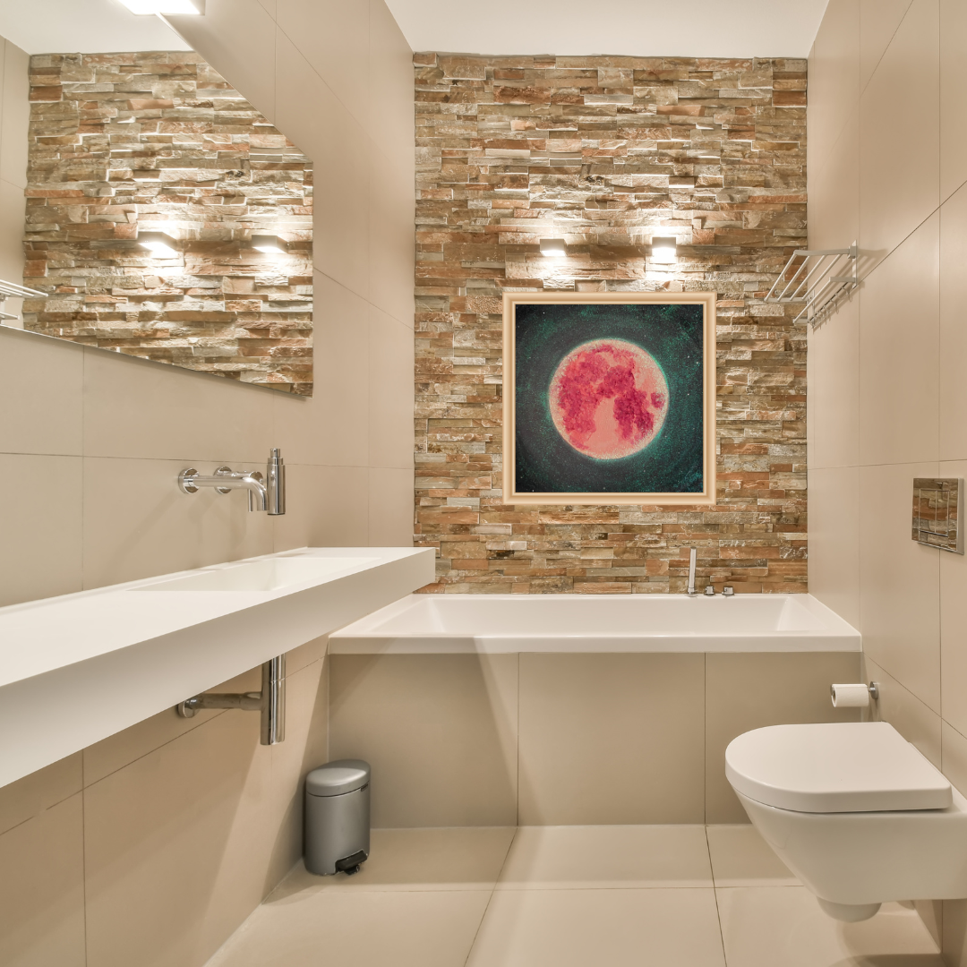 Quadro in acrilico: "Luna Rosa 23 Aprile"