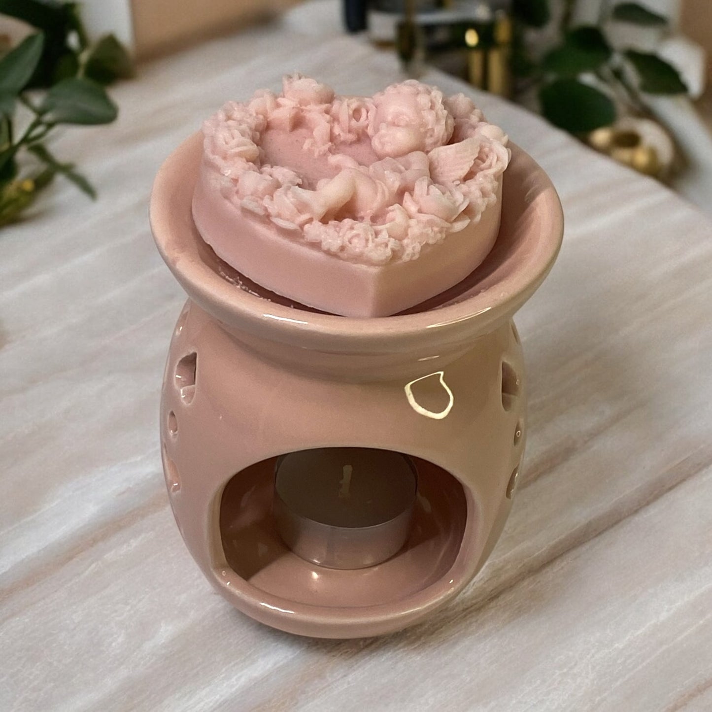 Diffusore con candela in cera di soia