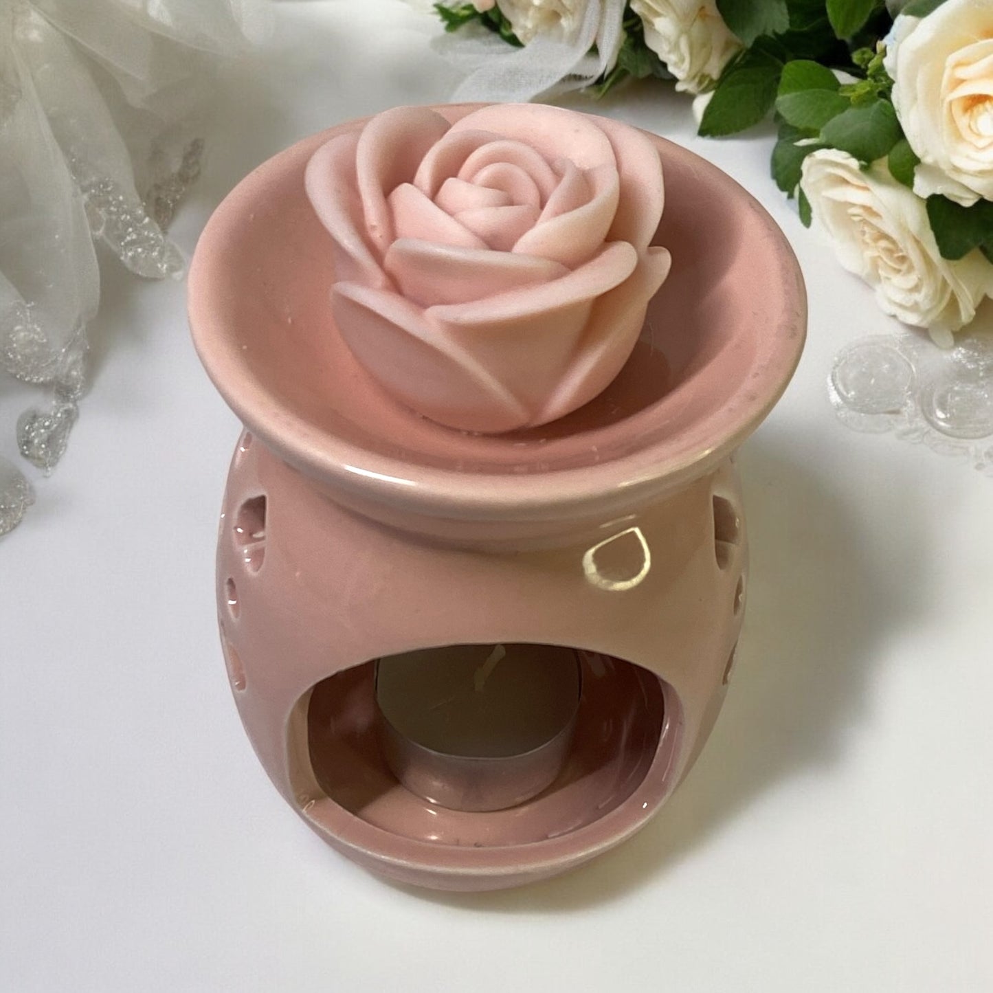 Diffusore con candela in cera di soia