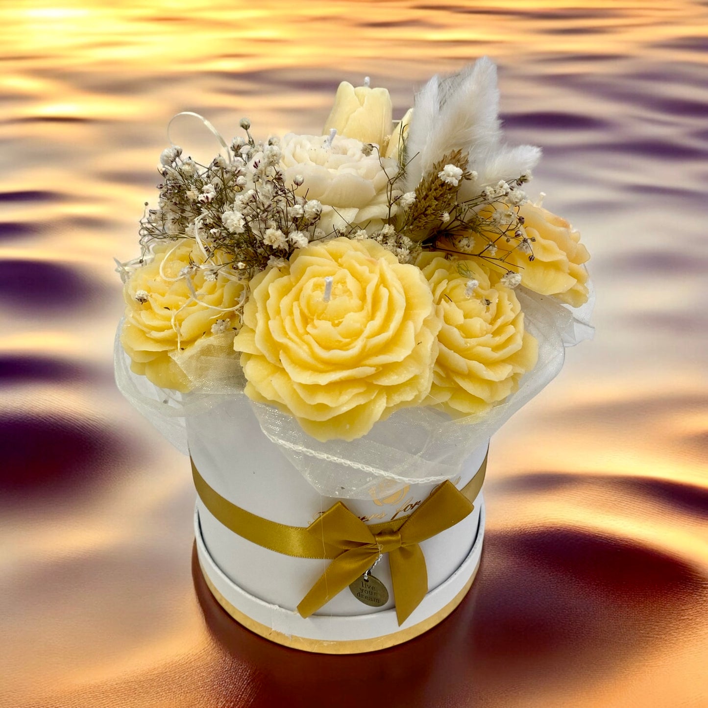 Bouquet di fiori di cera di soia