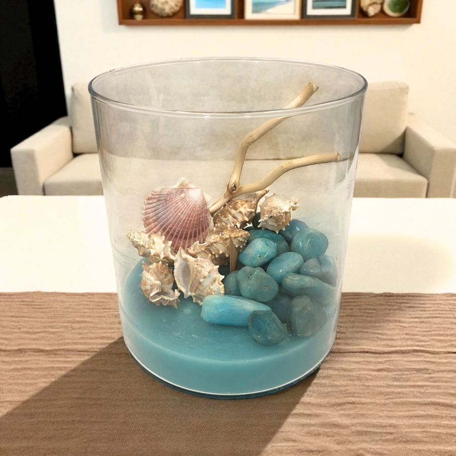 Vaso cilindrico in cera di soia