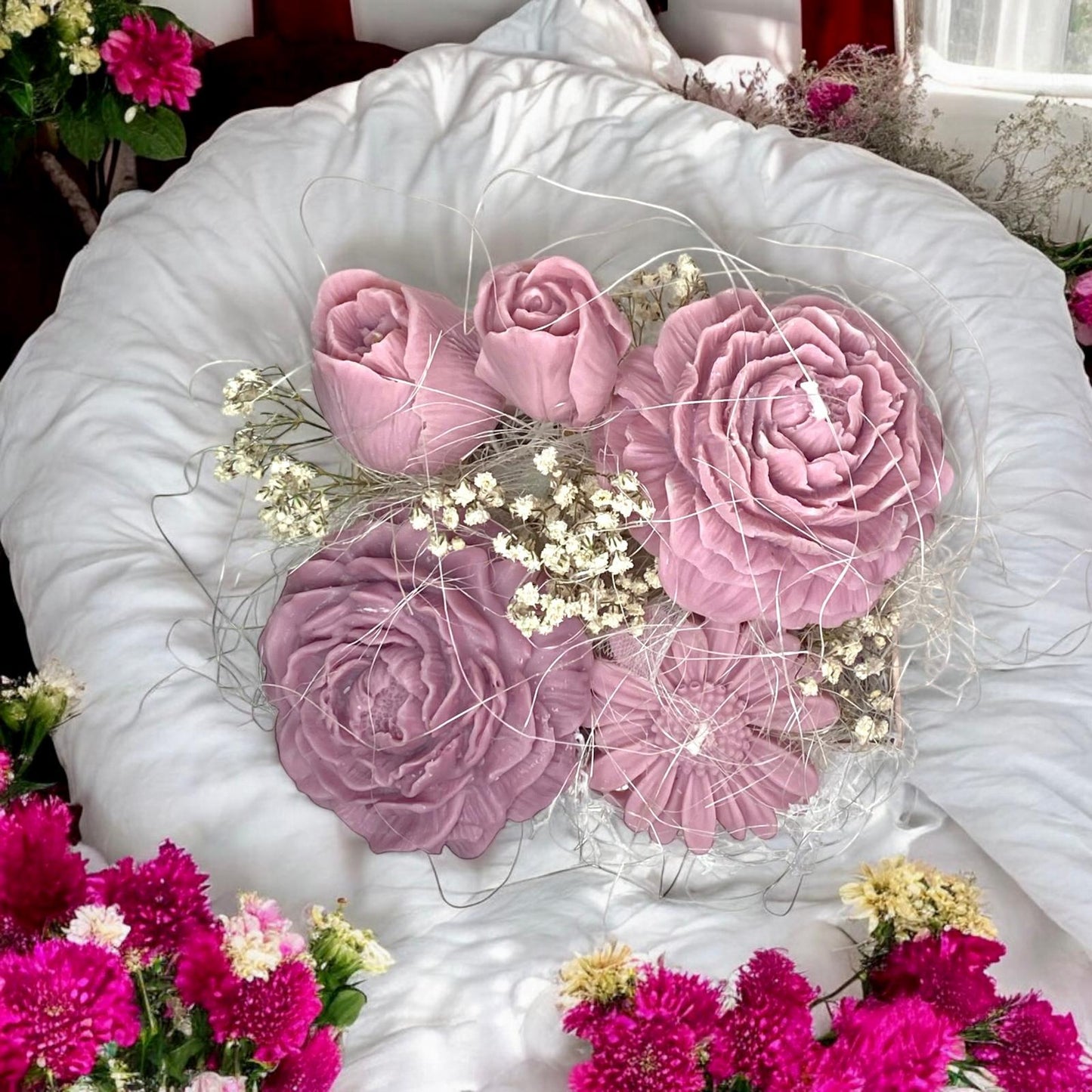 Bouquet Di Fiori Di Cera Di Soia