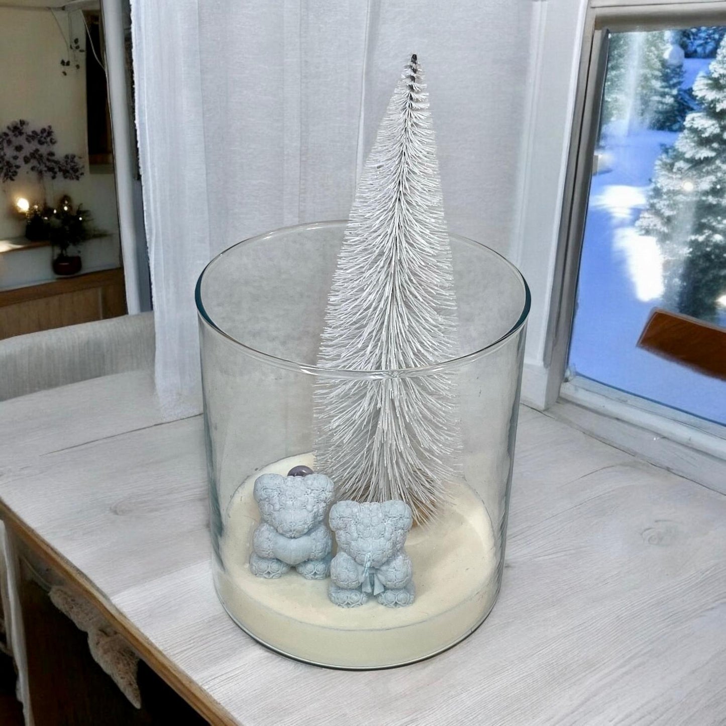 Composizione Natalizia In Vaso Di Vetro