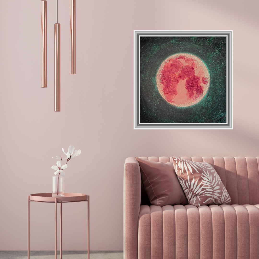 Quadro in acrilico: "Luna Rosa 23 Aprile"