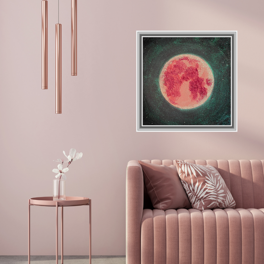 Quadro in acrilico: "Luna Rosa 23 Aprile"