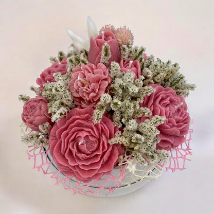 Bouquet di fiori di cera di soia