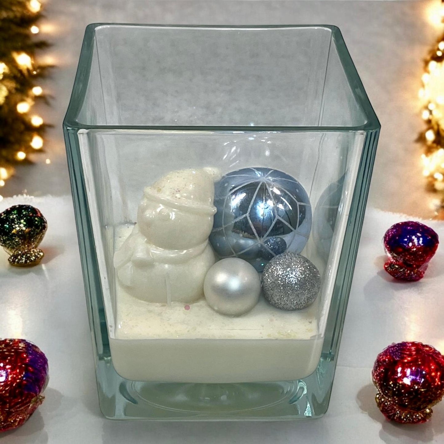 Composizione Natalizia In Vaso DI Vetro