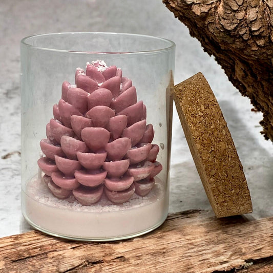 Bicchiere Con Candela Artistica