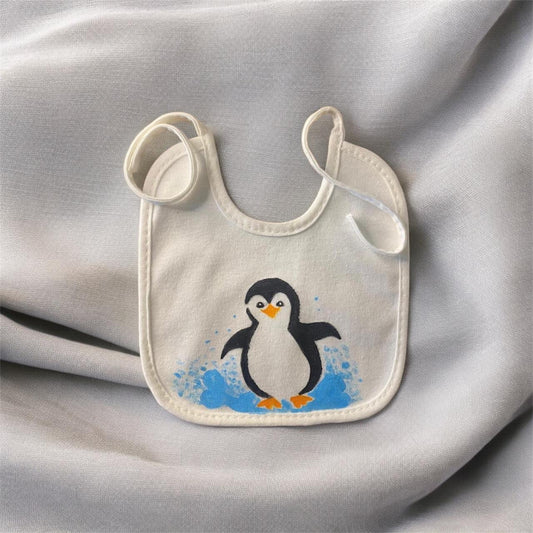 Bavaglino per neonati, dipinto a mano e personalizzabile.