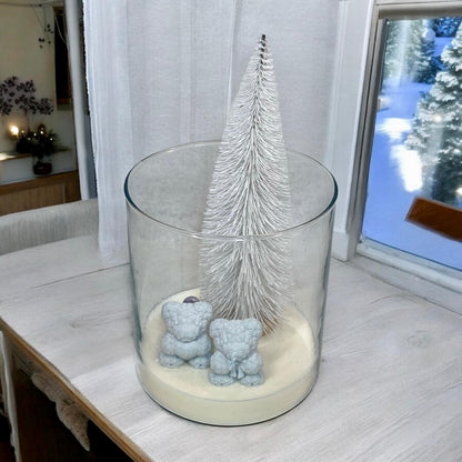 Composizione Natalizia In Vaso Di Vetro